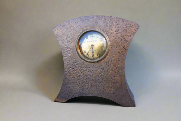 Reeve & Co, Boston Arts & Crafts Copper Mantel Clock A3148