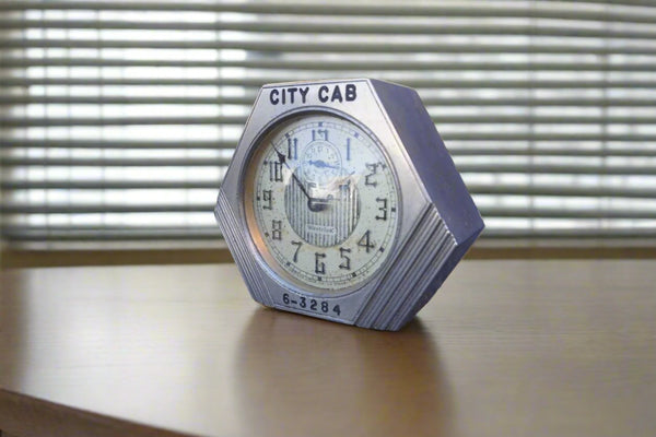 Westclox Art Deco City Cab Advertising Clock A3154