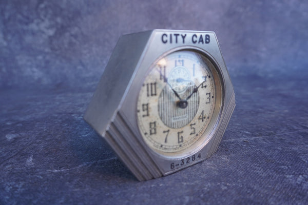 Westclox Art Deco City Cab Advertising Clock A3154