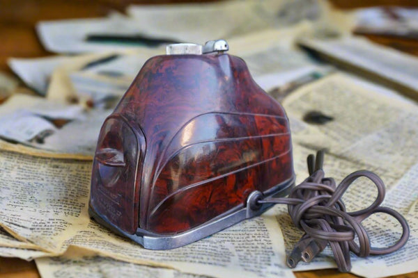 Stream Line Design Movement Sharpener Morriscraft Bakelite Streamline Electric Pencil Sharpener A3158 – Early ...