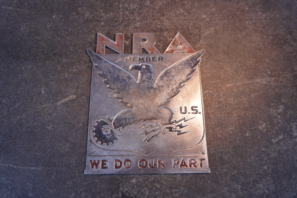 NRA - National Recovery Administration - Cast Aluminum Plaque A3168