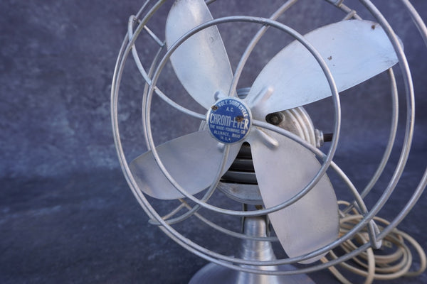 Chrom-Ever Art Deco Aluminum Fan A3181