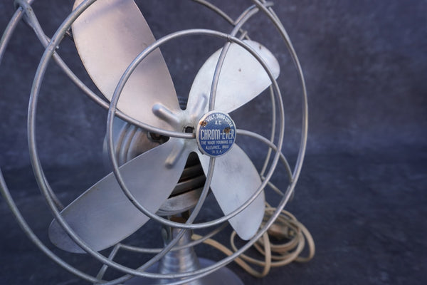 Chrom-Ever Art Deco Aluminum Fan A3181