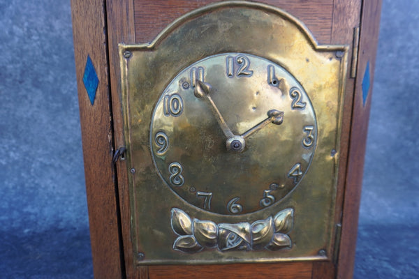 English Arts & Crafts Corner Clock circa 1910 A3190