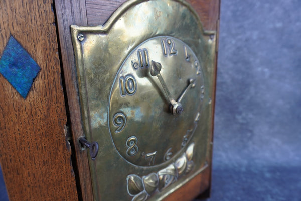 English Arts & Crafts Corner Clock circa 1910 A3190