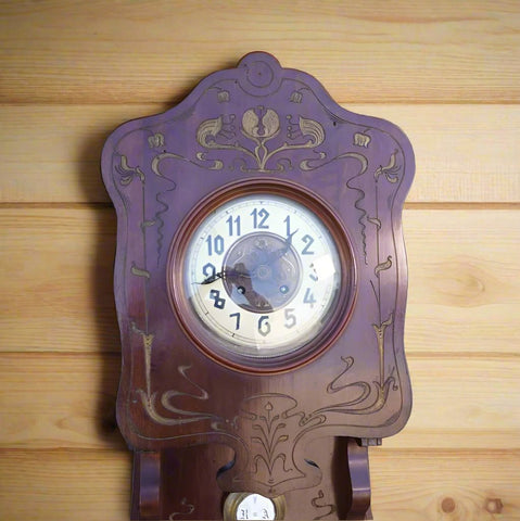 Art Nouveau Wall Clock 1890 A3202