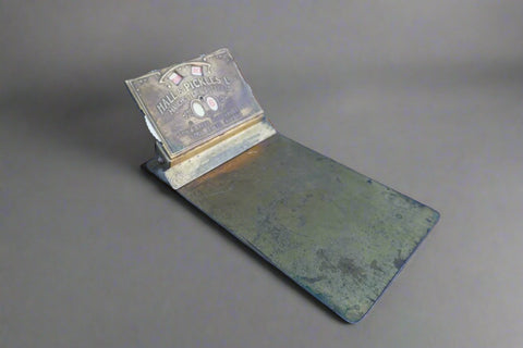 Hall & Pickles of Manchester & Sheffield Brass & Celluloid Clipboard & Calendar A3206