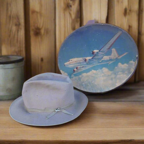 Stetson Flagship Hat Box with Stetson Stratoliner Hat A3228