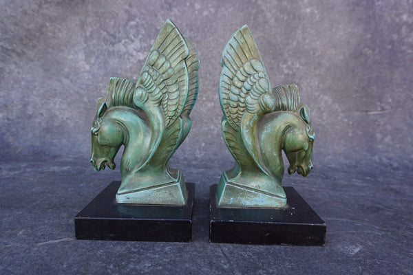 Pegasus Bookends - Art Deco 1930-40s A3233