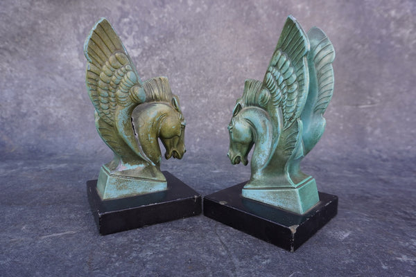 Pegasus Bookends - Art Deco 1930-40s A3233