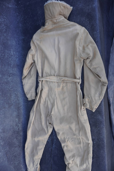 Pilot Flight Suit in Light Khaki Twill Gaberdine 1930s-40s  A3256