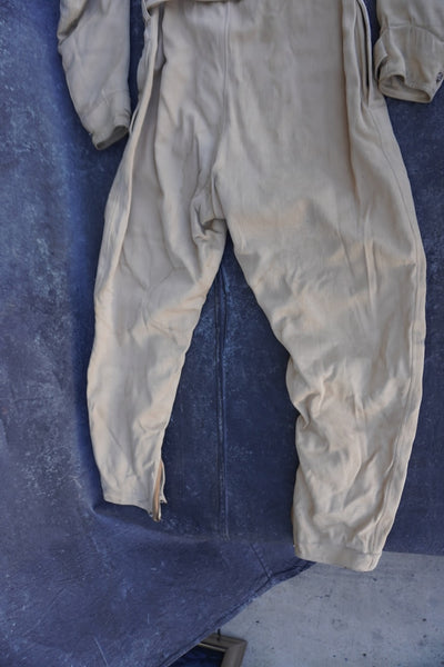 Pilot Flight Suit in Light Khaki Twill Gaberdine 1930s-40s  A3256