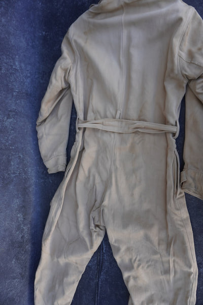 Pilot Flight Suit in Light Khaki Twill Gaberdine 1930s-40s  A3256