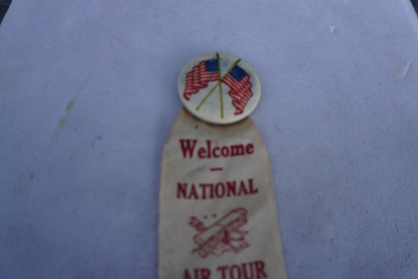 Celluloid Pinback Button -1928 National Air Tour Los Angeles - A3280