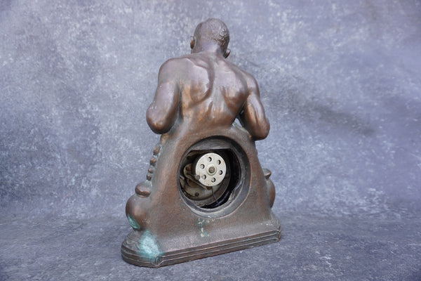 Joe Louis World Champion Clock, United Self Starting, Non Working A3301