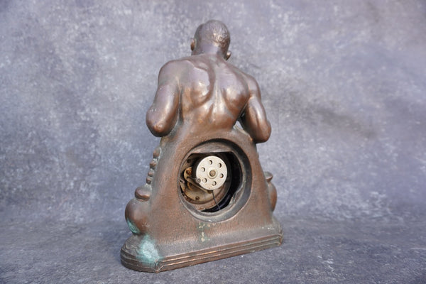 Joe Louis World Champion Clock, United Self Starting, Non Working A3301