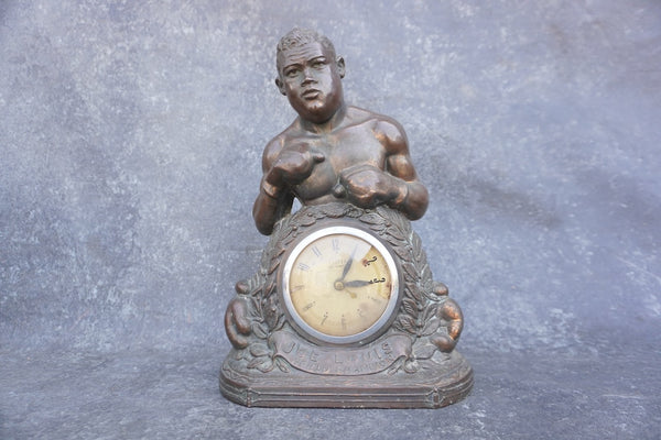 Joe Louis World Champion Clock, United Self Starting, Non Working A3301