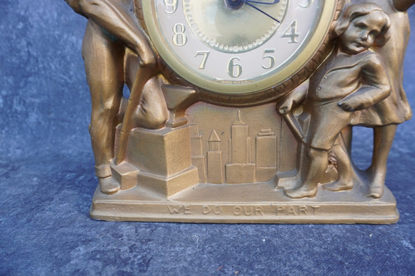 United Clock - We Do Our Part, Gibraltar Clock, Non Working A3302