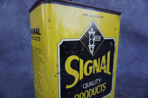 Signal Gas, One Gallon Motor Oil Can, Yellow A3313
