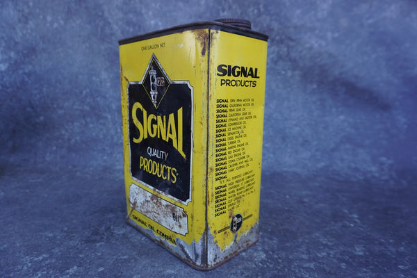 Signal Gas, One Gallon Motor Oil Can, Yellow A3313