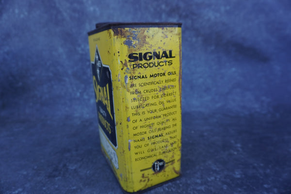 Signal Gas, One Gallon Motor Oil Can, Yellow A3313