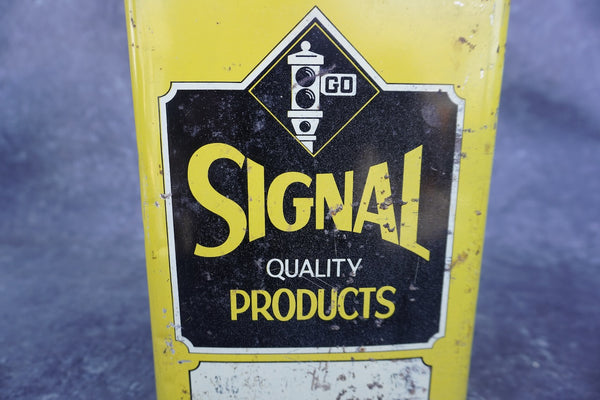 Signal Gas, One Gallon Motor Oil Can, Yellow A3313