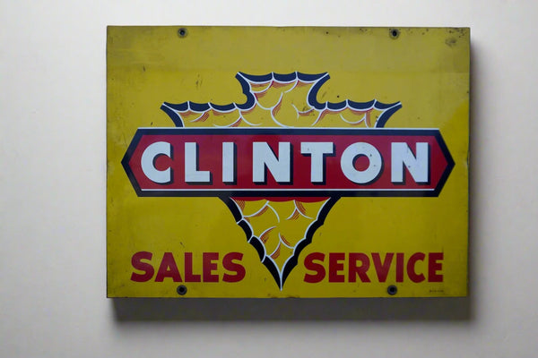 Clinton Service Chainsaw Signage, Double Sided A3315