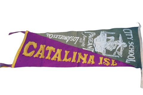 Catalina Island Pennant & City School Los Angeles 1915 Pageant Pennant A3321