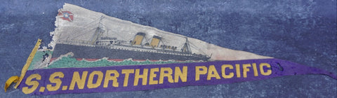 SS Northern Pacific Pennant c 1914 A3323