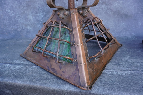 R. Williamson/ Albert Christ Hand Hammered Solid Copper Fixture c.1905 A3325