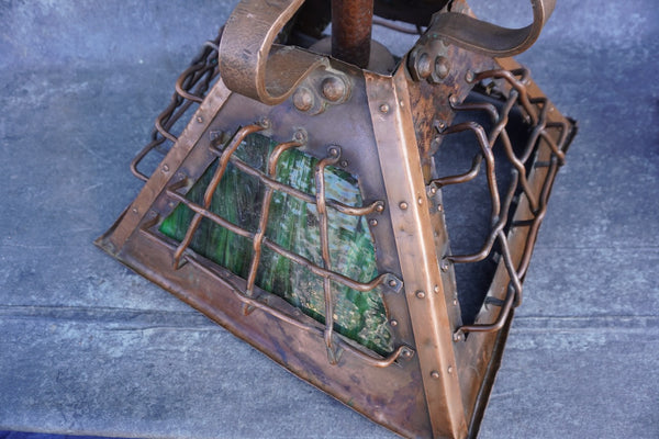 R. Williamson/ Albert Christ Hand Hammered Solid Copper Fixture c.1905 A3325