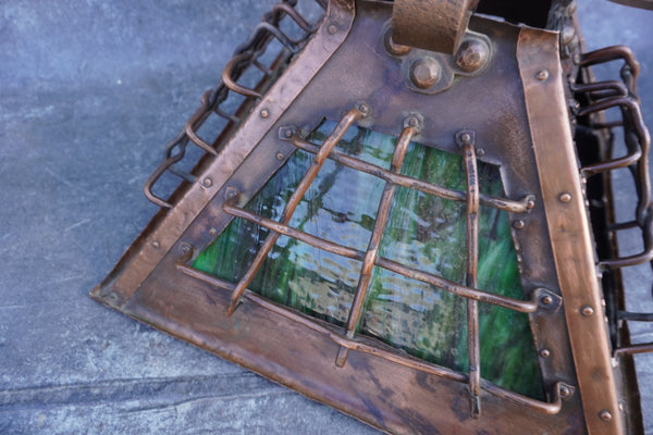 R. Williamson/ Albert Christ Hand Hammered Solid Copper Fixture c.1905 A3325