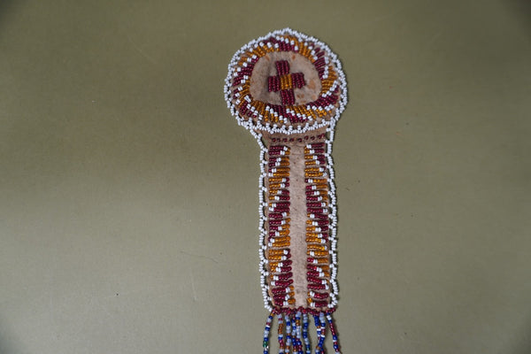 Plains Indian on the Plateau - Beadwork Watch Fob Case c 1910