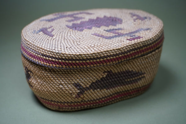 Native American Whale and Duck Basket A3347