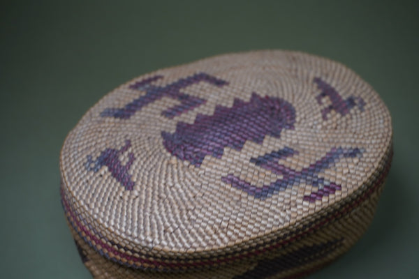 Native American Whale and Duck Basket A3347