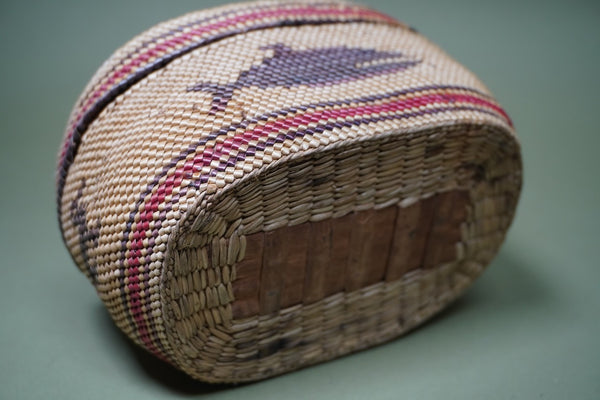Native American Whale and Duck Basket A3347