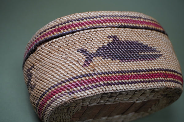 Native American Whale and Duck Basket A3347