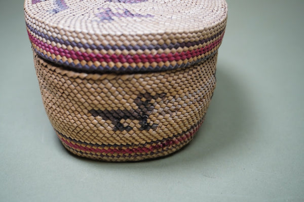 Native American Whale and Duck Basket A3347