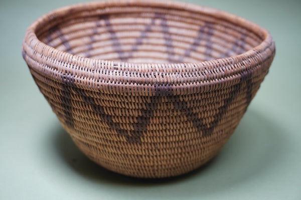 Native American Zig-Zag Basket - Late 19th Century A3348