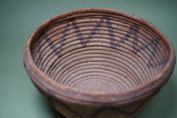 Native American Zig-Zag Basket - Late 19th Century A3348