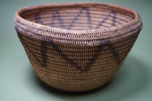 Native American Zig-Zag Basket - Late 19th Century A3348