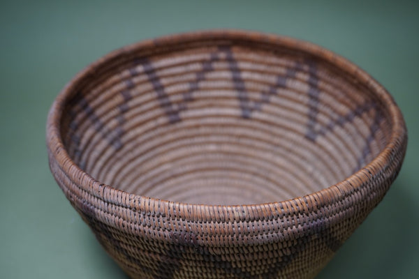 Native American Zig-Zag Basket - Late 19th Century A3348