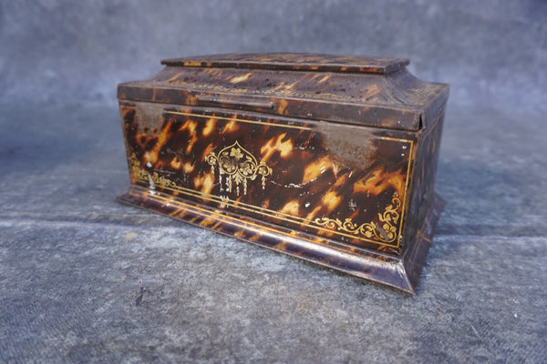 William Crawford & Sons Biscuit Manufacturers, Liverpool, London Faux Tortoise Shell Tin A3357