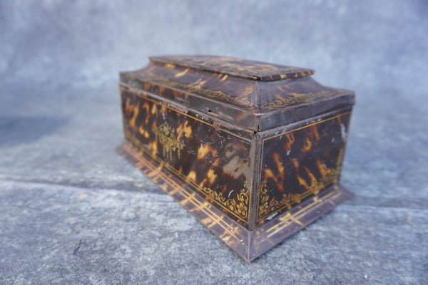 William Crawford & Sons Biscuit Manufacturers, Liverpool, London Faux Tortoise Shell Tin A3357