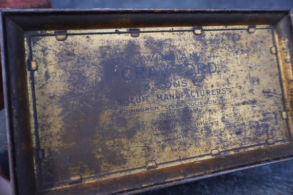 William Crawford & Sons Biscuit Manufacturers, Liverpool, London Faux Tortoise Shell Tin A3357