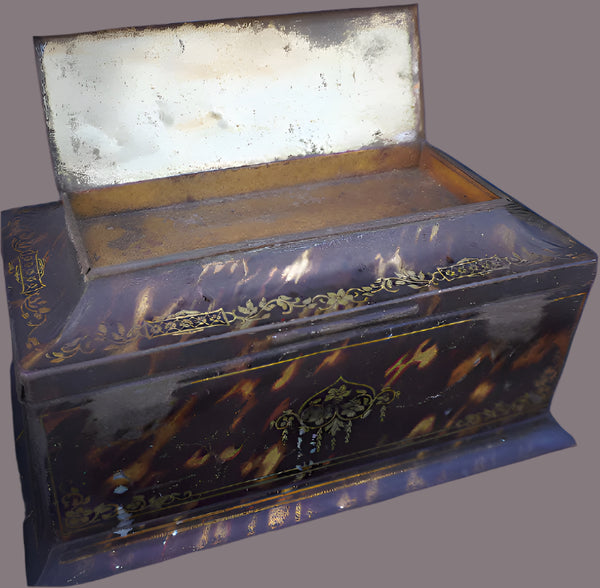 William Crawford & Sons Biscuit Manufacturers, Liverpool, London Faux Tortoise Shell Tin A3357