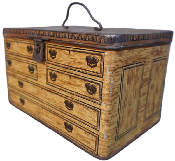 Antique Chest of Drawers Biscuit Tin A3359