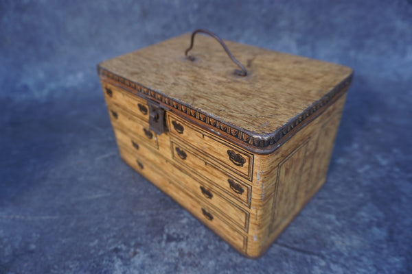 Antique Chest of Drawers Biscuit Tin A3359
