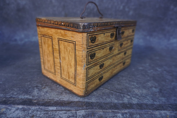 Antique Chest of Drawers Biscuit Tin A3359
