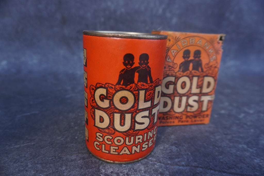 Fairbank's Gold Dust Scouring Cleanser Tin and Washing Powder Carton c Early California Antiques Shop Fairbank's Gold Dust Scouring Cleanser Tin and Washing Powder Carton c Early California Antiques Shop
